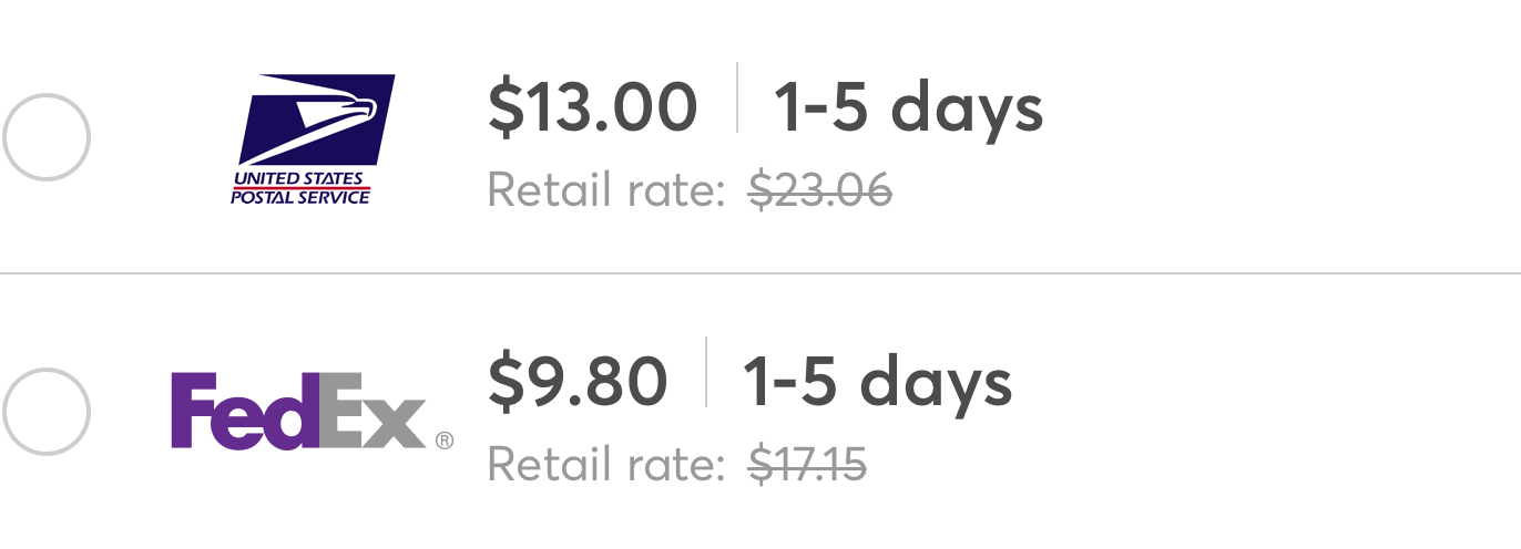 if youre paying for shipping choose the carrier you prefer